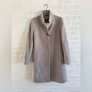 NWT Icons Cinzia Rocca Wool & Cashmere Coat color Taupe, Size 4 Small